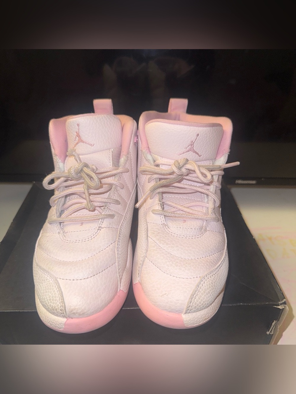 Jordan 12s Kids Light Pink